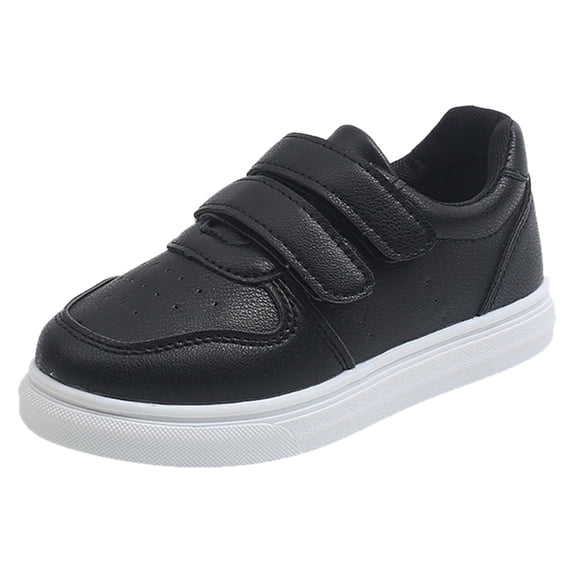 XFHLMJFF Girls Slip On Sports Shoes Sneakers Fashionable New Pattern Solid Color Flat Bottom Thick Sole Comfortable Shoes Cute Classic Shoes 2.5-3Y