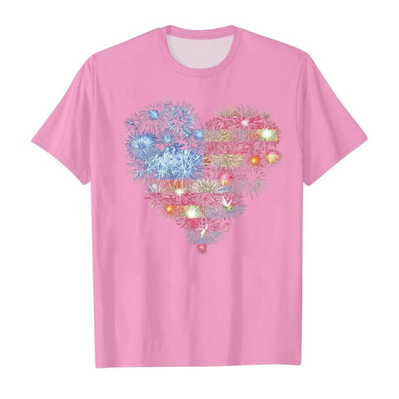 XFHLMJFF Girls T-Shirt 4Th Of July Shirt Toddler Kids American Flag Independence Day Patriotic Short Sleeve Tops Trendy Tee
