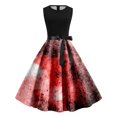 XFHLMJFF Halloween Dresses for Women Gothic Vintage Scary Witch
