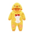 thumbnail image 1 of XFHLMJFF Jumpsuits Chicken Animal Hooded One Piece Baby Girls Boys Ribbed Zipper Long Sleeve Warm Winter Sleepwear Coveralls Onesie Outerwear 9-12 Months, 1 of 3