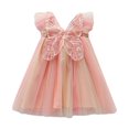 thumbnail image 1 of XFHLMJFF Kids Children Girls Summer Vacation Sleeveless Mesh Back Butterfly Princess Dress Party Clothes Child Dailywear, 1 of 4
