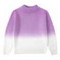 thumbnail image 1 of XFHLMJFF Kids Knit Sweaters Tie Dye Gradient Crewneck Long Sleeve Pullover Winter Fall Tops Blouse Size 11-15 Years, 1 of 3