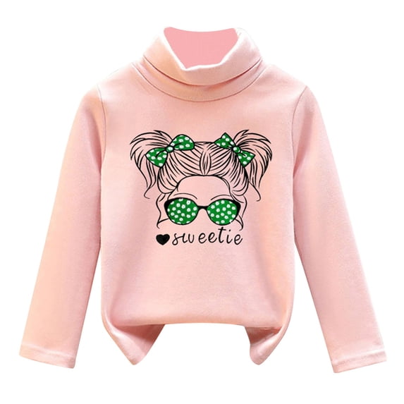 XFHLMJFF Kids Shirts High Collar Velvet Warmth Soft Tops Unisex Long Sleeve Solid Color Sweatshirt for 3-12 Years