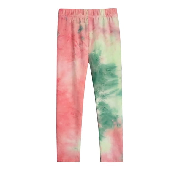 XFHLMJFF Kids Toddler Tie Dye Gradient Pants Baby Girls Spring Summer Colorful Long Pants Leggings 4-5 Years