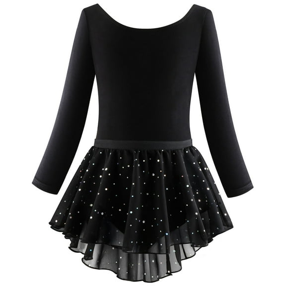 XFHLMJFF Long Sleeve Ballet Skirted Leotards Dance Dresses Tutu Outfit For Ballerina Toddler Girls Lovely Sundress