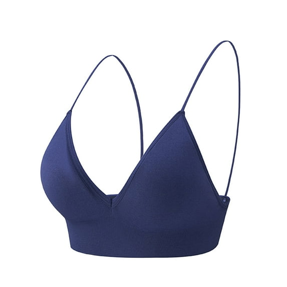XFHLMJFF Softness Sports Bras for Women Solid Color Thin Belt Elastic Casual Underwear Yoga Clothes
