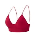 thumbnail image 1 of XFHLMJFF Sports Bras for Women Basic Solid Color Thin Belt Elastic Casual Underwear Lift-Up High Support, 1 of 3