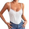 thumbnail image 1 of XFHLMJFF Sports Bras for Women Fashion Sexy Round Neck Wrapped Chest Solid Color Vest Tank Shirt Blouse High Support Bra, 1 of 9