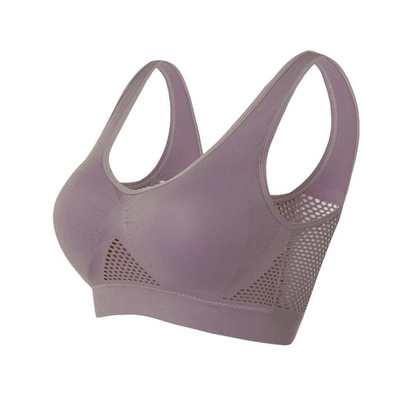 XFHLMJFF Sports Bras for Women High Support Fitness Push Up Hollow Out No Steel Ring Workout Bra