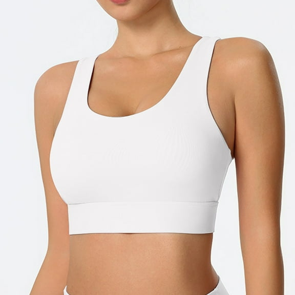 XFHLMJFF Sports Bras for Women High Support Racerback High Strength Shockproof Running Fitness Workout Bra