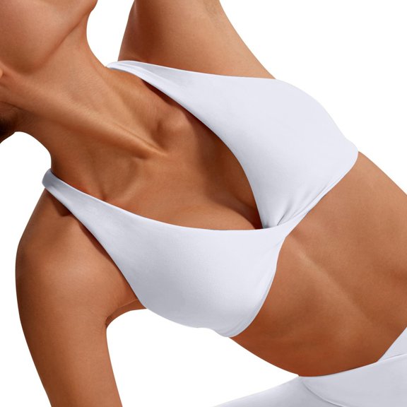 XFHLMJFF Sports Bras for Women High Support With Chest Pad Backless Solid Color Underwear Vest Workout Bra