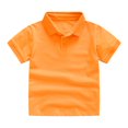 thumbnail image 1 of XFHLMJFF T-Shirt Tops For Boys Comfy Short Sleeve Toddler Girls Solid Color Holiday Handsome Tee, 1 of 4