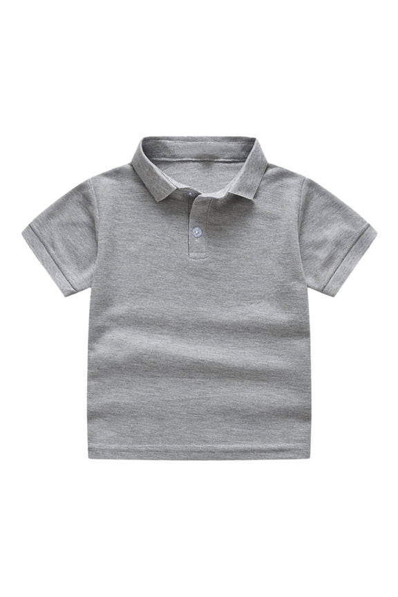 T-Shirt Tops For Boys Comfy Short Sleeve Toddler Girls Solid Color Holiday Handsome Tee