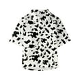 thumbnail image 1 of XFHLMJFF Toddler Baby Boy Cow Print T-Shirts Short Sleeve Lapel Neck Summer Lightweight Dailywear, 1 of 4