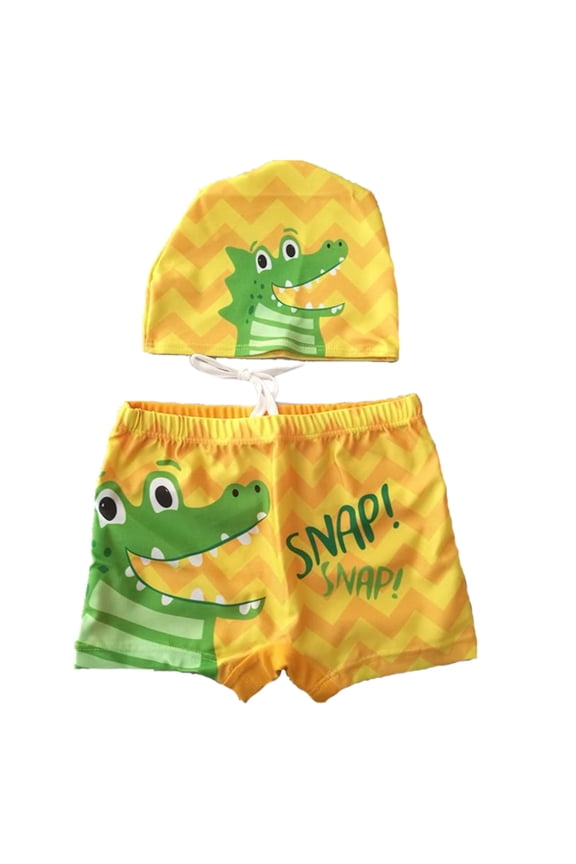 Toddler Boys Cartoon Printed Swim Trunks Kids Boys Bathing Suit Summer Beach Swimsuit 3-4Y