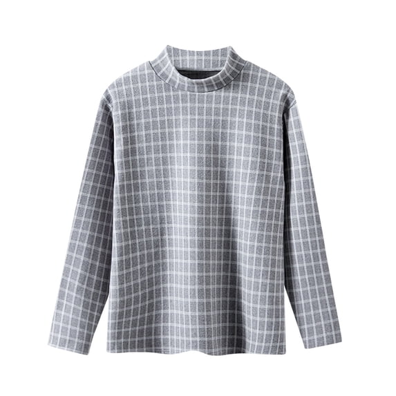 XFHLMJFF Toddler Kids Baby Boys Girls Plaid Shirts High Collar Soft Long Sleeve Solid Color Tops T Shirt Unisex Pullover Sweatshirt Holiday Cute Tee Tops 2-3 Years