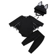 thumbnail image 1 of XFHLMJFF Toddler's Outfits Boys Girls Long Sleeve Romper Bodysuits Pants Hat Suit Comfortable Dailywear, 1 of 9