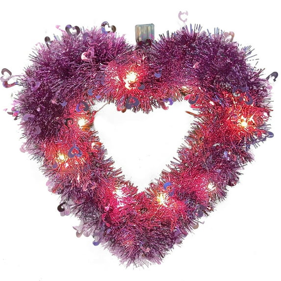 XFHLMJFF Valentine's Day Heart Shaped Wreath for Front Door Hanging Decorations Ornaments Wedding Party Garland