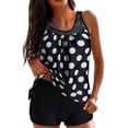thumbnail image 1 of XFHLMJFF Women's Sexy Tankini Swimsuit Summer Beach Two Piece Striped Tank Top With Shorts Bathing Suit Lightweight Swimwear, 1 of 5