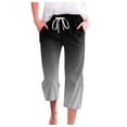 thumbnail image 1 of XFHLMJFF Women's Wide Leg Lounge Pants High Waisted Loose Ladies Spring Fall Tie Dye Gradient Colorful Lace Up Capri Soft Dailywear, 1 of 4