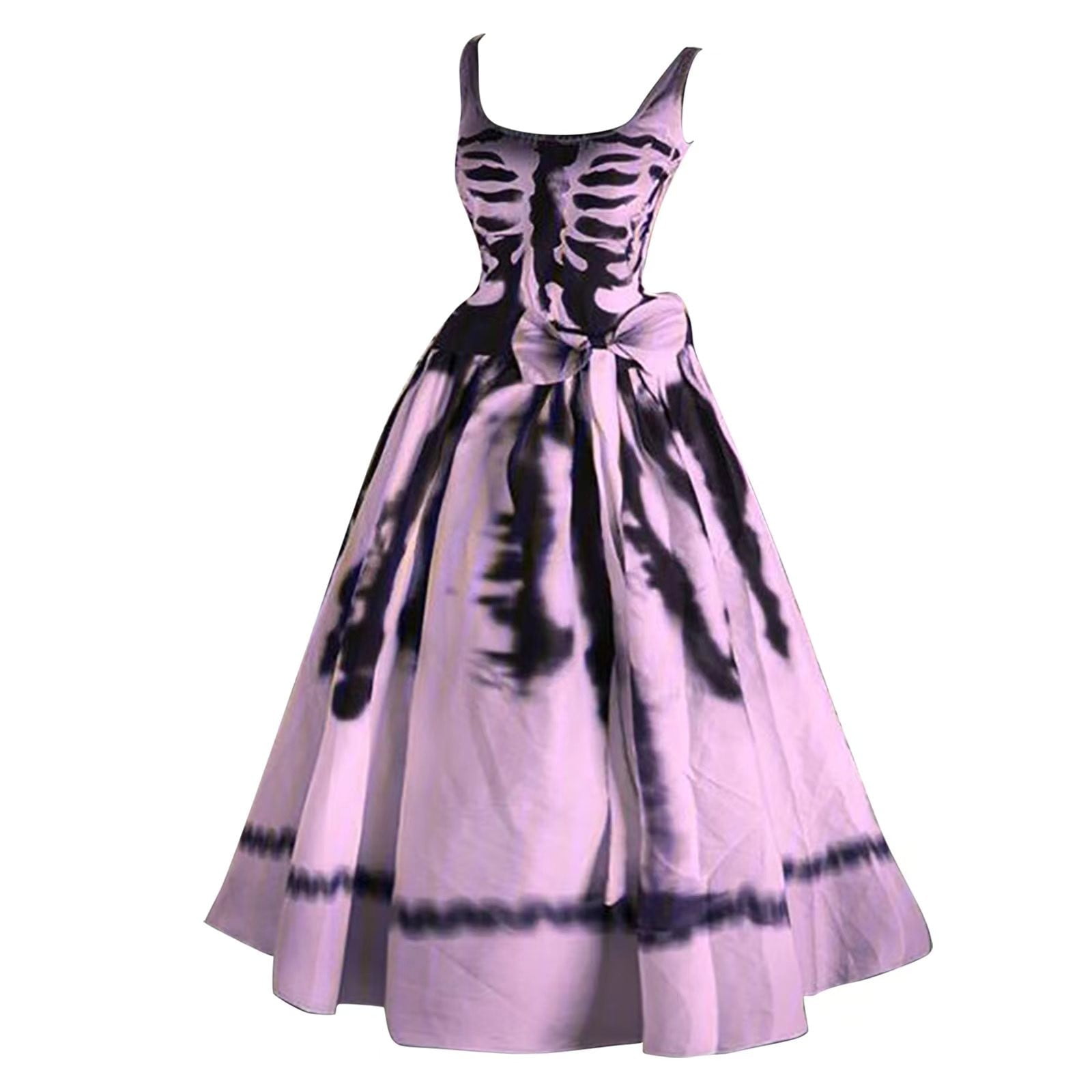 XFHLMJFF Womens Dresses Halloween Red Print Gothic Retro Tie Dye