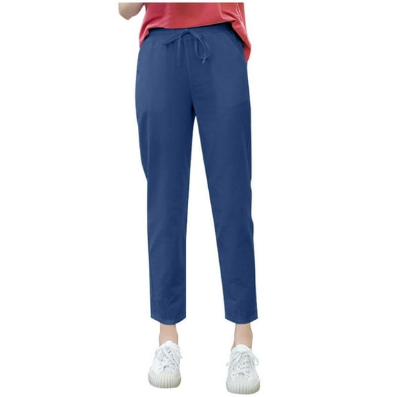 XFHLMJFF Womens Palazzo Pants Summer Casual High Waist Lounge Beach Cotton Wide Leg Long Travel Vacation Outfits