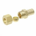 thumbnail image 1 of XFITTING 10 Pieces 1/2" Pex X 3/8" OD Compression Straight Adapter, Brass, NSF, Pex B, 1 of 7