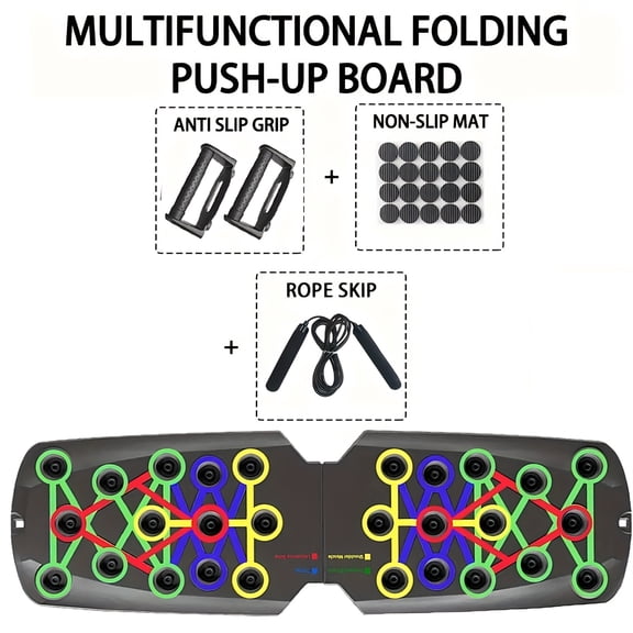 XFKJLY Foldable Push Up Board, Multi-Function Chest Training Stand for Full Body Workout, Portable