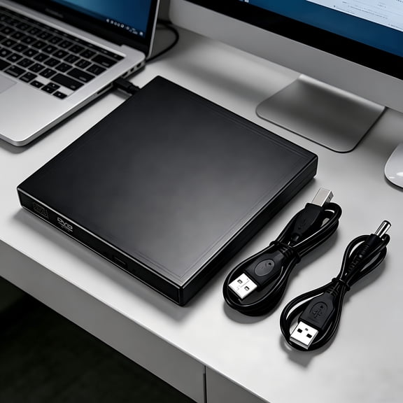 XFKJLY USB 3.0 External CD/DVD Drive for Laptop/Desktop, Portable RW Writer/Reader for Windows/Mac/Linux