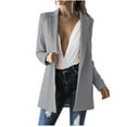 thumbnail image 1 of XFLWAM Blazer Jackets for Women Casual Long Sleeve Lapel Blazer Open Front Button Work Office Suit Jacket Gray XL, 1 of 7