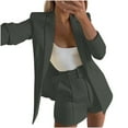 thumbnail image 1 of XFLWAM Blazer for Women Long Sleeve Open Front Blazer Casual Elegant Work Office Business Suits with Belt Trendy Outfits Dressy Dark Gray XL, 1 of 1