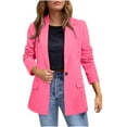 thumbnail image 1 of XFLWAM Blazers for Women Business Casual Blazers Open Front Long Sleeve Work Office Suit Jackets Blazer Lightweight Jacket Pink XXL, 1 of 5