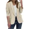 thumbnail image 1 of XFLWAM Blazers for Women Business Casual Long Sleeve Open Front Blazer Jacket Solid Trendy Fitted Suit Jackets with Pockets, 1 of 8