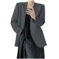 thumbnail image 1 of XFLWAM Blazers for Women Long Sleeve Shawl Collar Open Front Business Jacket Blazer Work Office Blazers Jackets Dark Gray S, 1 of 7