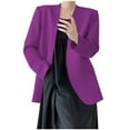 thumbnail image 1 of XFLWAM Blazers for Women Long Sleeve Shawl Collar Open Front Business Jacket Blazer Work Office Blazers Jackets Purple XXL, 1 of 7