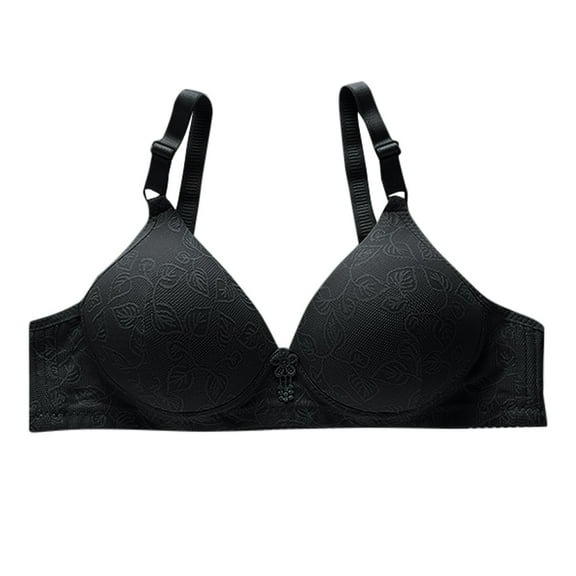 XFLWAM Bra for Women Full Coverage Compression Bra No Underwire Bralette Lace Unlined Bras Lightly Padded Everyday Bras
