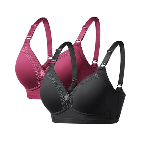 XFLWAM Bra for Womens Wireless Comfort Brassiere Bras Light Padded Lingerie No Underwire Full Coverage Push Up Bras