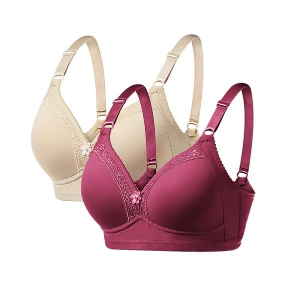 XFLWAM Bra for Womens Wireless Comfort Brassiere Bras Light Padded Lingerie No Underwire Full Coverage Push Up Bras