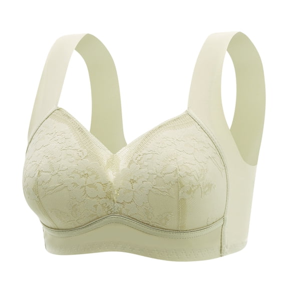 XFLWAM Bras for Women Breathable Underwear Full Coverage Lace Push Up Seamless Bras Adjustable Strap Wireless Bralette