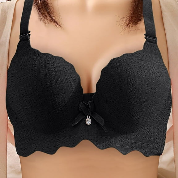 XFLWAM Bras for Women Full Coverage Push Up Bra No Underwire Comfort Soft Padded Unlined Wireless Everyday Seamless Bralette