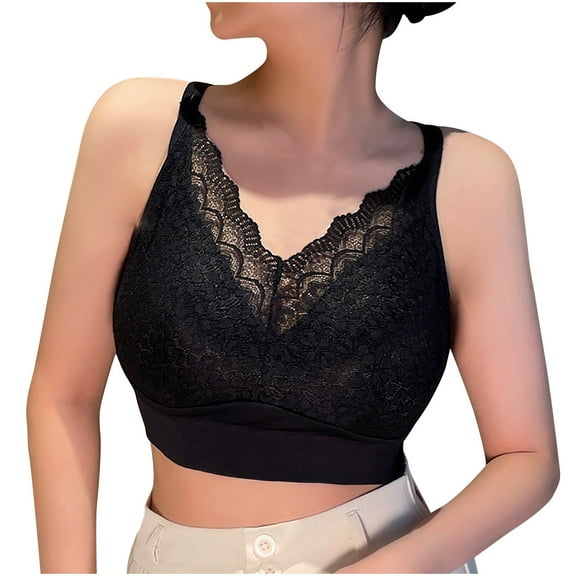 XFLWAM Bras for Women Lace Wireless Everyday Bra Criss Cross Back Underwear Summer Seamless Comfort Breathable Bralette
