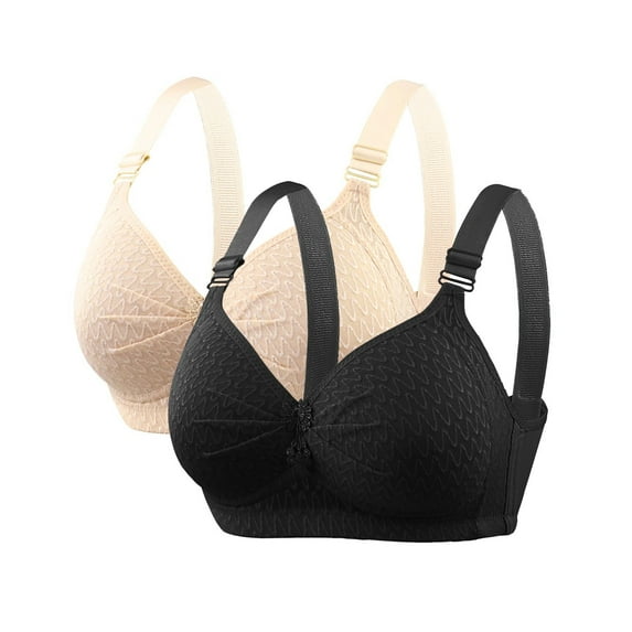 XFLWAM Bras for Women No Underwire Front Closure Bras Full Coverage Push Up Bras Comfy Everyday Bra Plus Size Bralettes