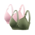 thumbnail image 1 of XFLWAM Bras for Women No Underwire Front Closure Bras Full Coverage Push Up Bras Comfy Everyday Bra Plus Size Bralettes, 1 of 4