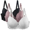 thumbnail image 1 of XFLWAM Bras for Women No Underwire Push Up Bralette Everyday Wear Plus Size Comfort Wire Free Full Support Bras 3 Pack, 1 of 6