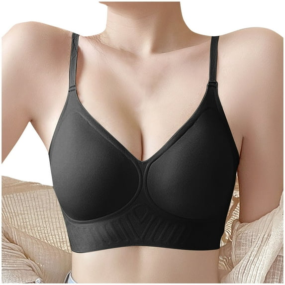 XFLWAM Bras for Women No Underwire Push Up Lightweight Spaghetti Strap Comfortable Breathable Bra Full Support Bralette Soft Everyday Bra