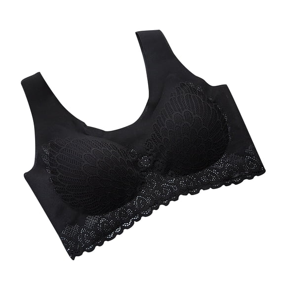 XFLWAM Bras for Women No Underwire Wireless Bras for Large Breasted Women Sexy Lace Transparent Bras Womens Lingerie