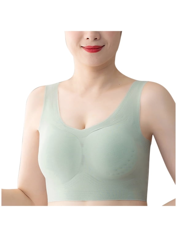 Bras for Women Push Up Soft Cooling Bras Full Coverage Bras Wireless Bras with Support and Lift Non Padded Breathable Bralette