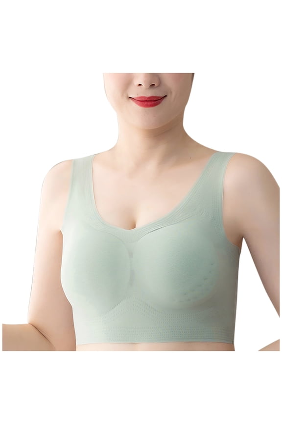 Bras for Women Push Up Soft Cooling Bras Full Coverage Bras Wireless Bras with Support and Lift Non Padded Breathable Bralette