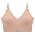 thumbnail image 1 of XFLWAM Bras for Women Ribbed Full Coverage Wireless Everyday Bra Soft Liftup High Stretch Bras Thin Breathable Underwear, 1 of 3