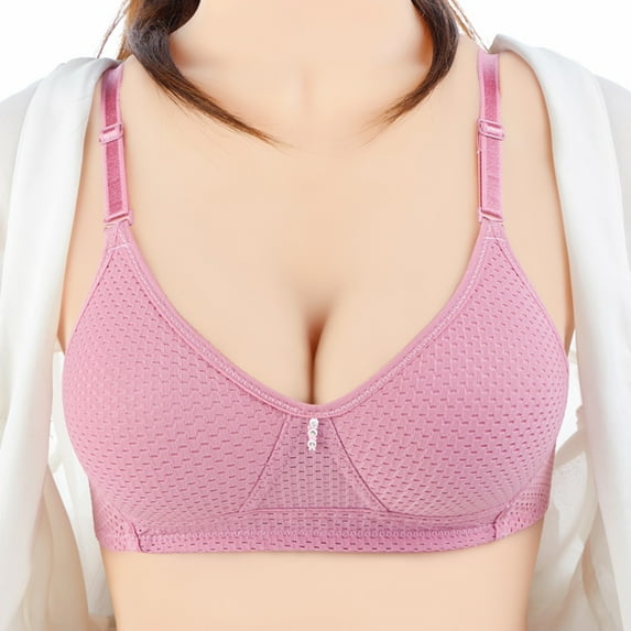 XFLWAM Bras for Women Summer Seamless Comfy Full Coverage Bra Supportive Comfortable Underwear Breathable Wireless Bralette